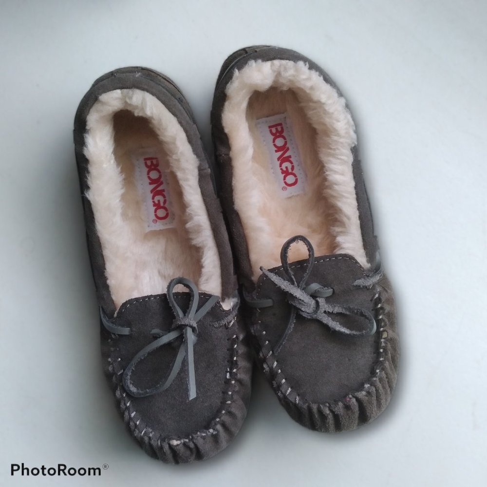 Bongo Slippers Moccasins Gray